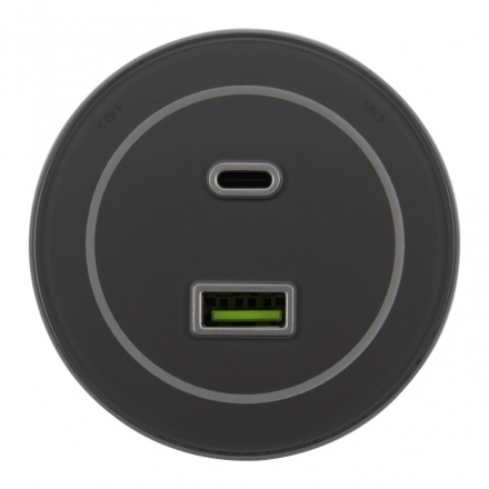 Трековая розетка Arte Milano Am-track-sockets-39 399732TS/USB-Type-C Silver