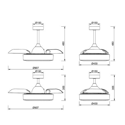 Люстра-вентилятор Mantra Coin 8219