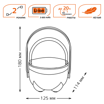 Фонарь кемпинговый Gauss GF001