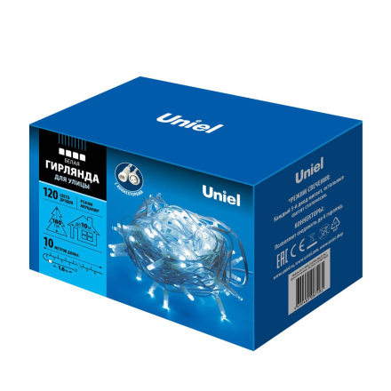 Уличная светодиодная гирлянда Uniel (UL-00001351) белый ULD-S1000-120/TWK White IP67