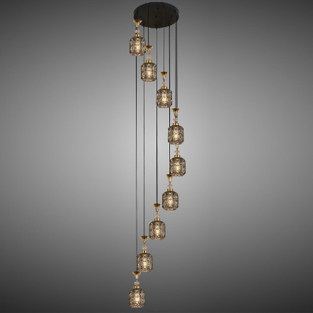 Каскадная люстра Reluce 02003-0.9-09 SMOKE