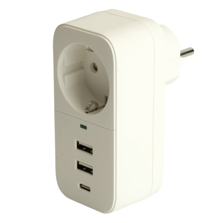 Сетевой фильтр 1-местный с/з Stekker Nova HM81-11-1 50142