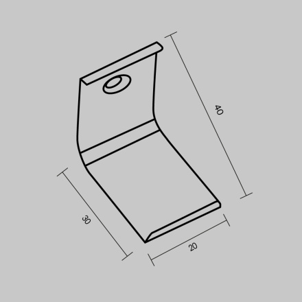 Комплект креплений для профиля 3030 4шт Maytoni Led Strip ALM-3030-MT 642074