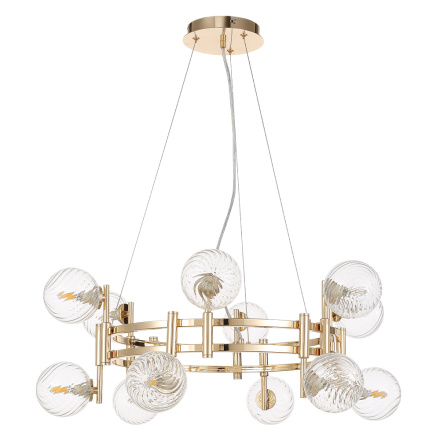 Подвесная люстра Crystal Lux LUXURY SP12 GOLD
