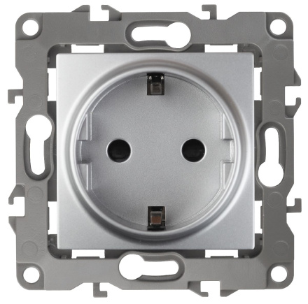 Розетка 2P+E Schuko со шторками Эра 12-2102-03 Б0014689