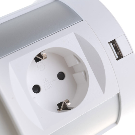 Блок розеток 107J (4 секции, 2 USB А + 2 USB С) Mebax 00-00001171