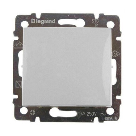 Переключатель одноклавишный на 2 направления Legrand Valena 16A 250V алюминий 770205