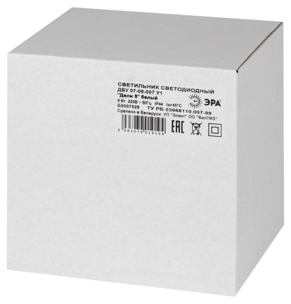 Уличный настенный светильник Эра ДБУ 07-8-007 У1 «Дели 5» белый Б0057528