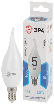 Лампа светодиодная Эра E14 5W 4000K LED BXS-5W-840-E14 Б0027968