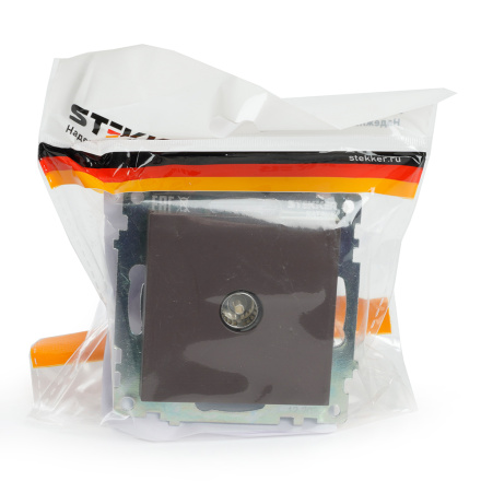 Розетка телевизионная 1-местная Stekker Катрин GLS00-7108-04 49024