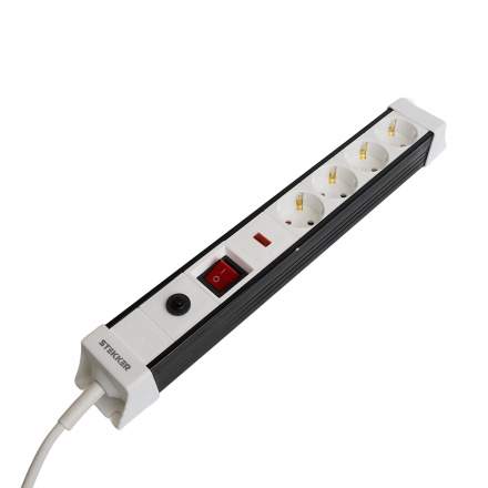 Сетевой фильтр 4-местный с/з Stekker Techno HM22-41-05 50149