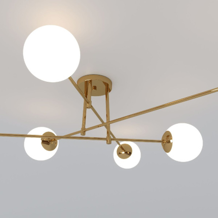 Потолочная люстра Eurosvet Netz 30181/6 латунь a062217