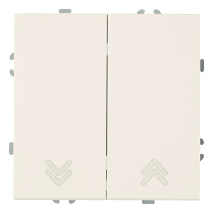 Выключатель 2-клавишный самовозвратный (механизм) Stekker Эмили 250В 10А RSW10-5113-01 белый фарфор soft touch 50325