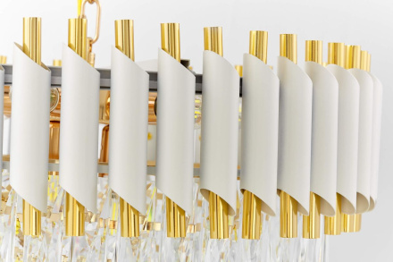 Подвесная люстра Lumina Deco Funneli LDP 6003-500 WT+F.GD