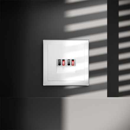 Розетка акустическая Voltum S70 VLS060301 (белый глянцевый)