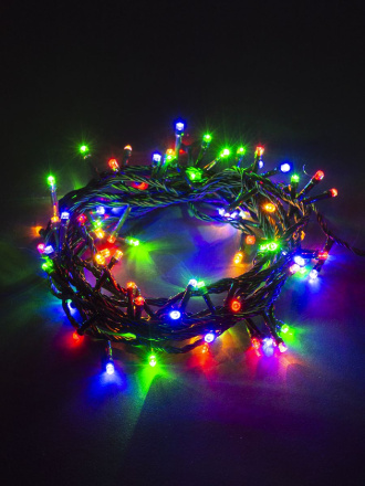 Светодиодная гирлянда TDM Electric СГ 200 З 220V разноцветная 8 режимов SQ0361-0011