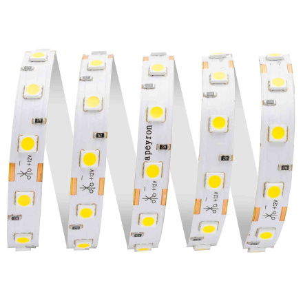 Светодиодная лента Apeyron 12В СТ 14,4Вт/м smd5050 60д/м IP67 (НАНО) 700Лм/м 5м 3000К 00-74