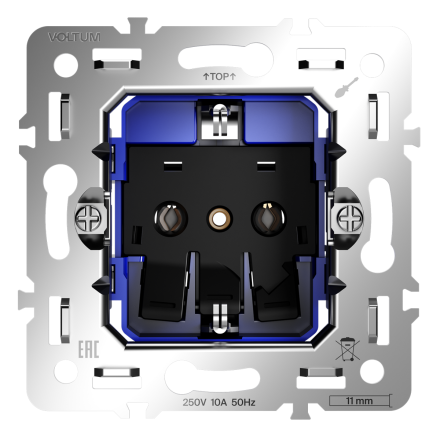 Механизм розетки с заземлением 16А Voltum S70 VLS0401M