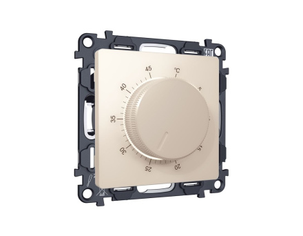 Комплект механизма терморегулятора с датчиком для теплого пола с подсветкой 16A-250V Alfa Бежевый матовый Quant Ambrella Volt MA325710 (AP3257, VM1381)