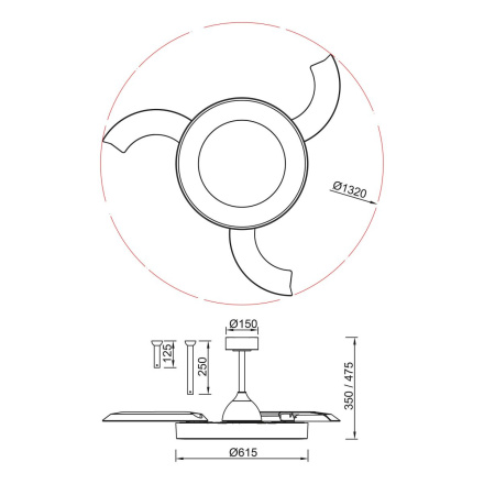 Люстра-вентилятор Mantra Niseko Fan 9058