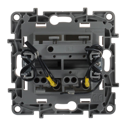 Выключатель двухклавишный Legrand Etika с подсветкой 10A 250V белый 672204