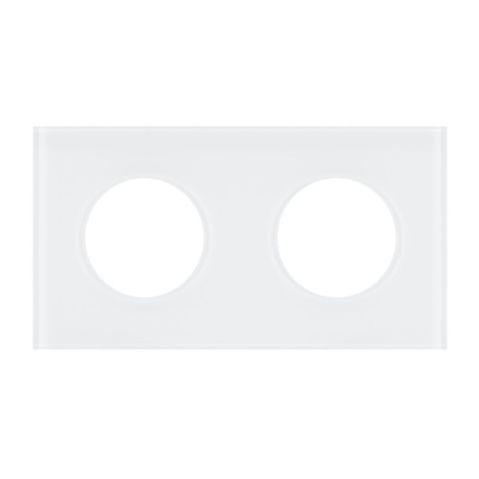 Рамка стеклянная на 2 поста Arlight FRM-GLARE-GC-2-WH 043835