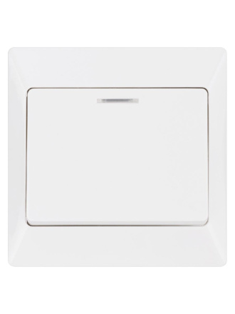 Выключатель одноклавишный с подсветкой Ильмень TDM Electric SQ1823-0003