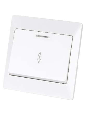 Выключатель одноклавишный с подсветкой на 2 направления Ильмень TDM Electric SQ1823-0006