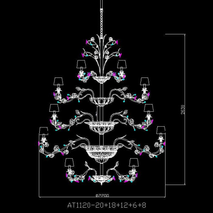 Подвесная люстра Lucia Tucci Fiori Di Rose 1775.18
