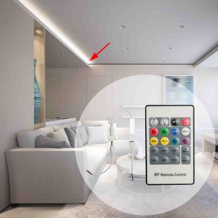 Мини-контроллер RGB Apeyron 12/24В 72/144Вт 3 канала*2 А RF пульт 04-18