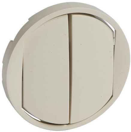 Лицевая панель Legrand Celiane выключателя двухклавишного слоновая кость 066201