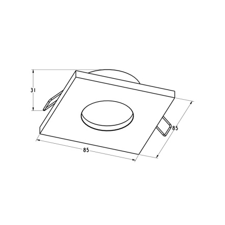 Встраиваемый светильник Zumaline CHIPO DL ARGU10-032