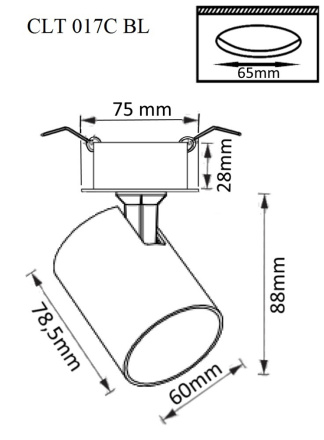 Спот Crystal Lux CLT 017 CLT 017C BL