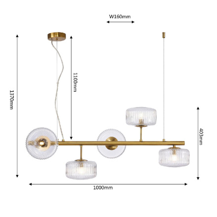 Подвесная люстра Favourite Malinconia 4051-5P