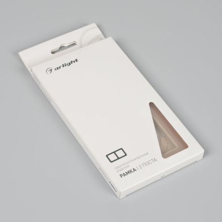 Рамка на 2 поста алюминиевая Arlight FRM-AKIRY-SFAL-2-GD 049739