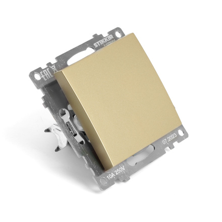 Переключатель перекрестный 1-клавишный Stekker Катрин GLS10-7110-08 49221