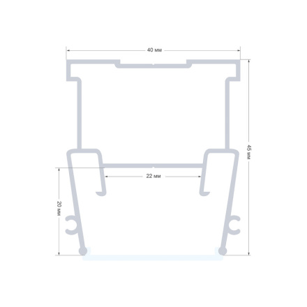 Алюминиевый профиль для натяжного потолка Apeyron 08-57