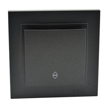 Выключатель одноклавишный проходной Mono Electric Despina 10А 250В графит 102-202025-109