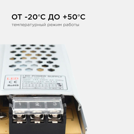 Блок питания Apeyron 24В 100Вт IP20 4,16А 03-71