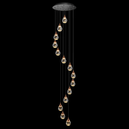 Каскадная люстра Delight Collection Stilla MD24001004-14A copper/clear