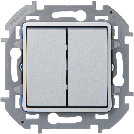 Переключатель двухклавишный Legrand Inspiria 673657