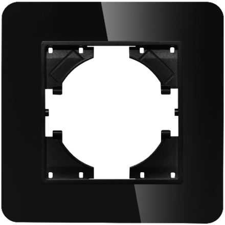 Рамка стеклянная на 1 пост Arlight FRM-OMALI-GS-1-BK 049662