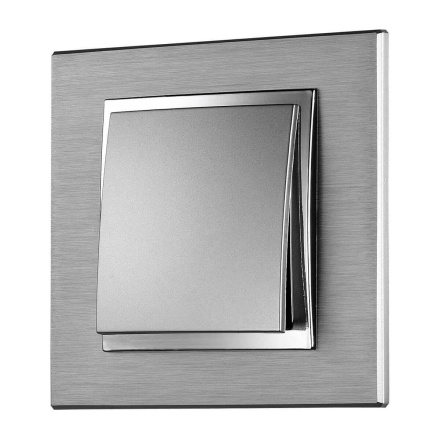 Выключатель одноклавишный Mono Electric Despina-Larissa 10А 250В серебро 500-002125-100