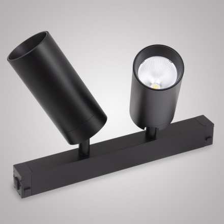 Трековый однофазный светильник AM Group AM528 BK-220V-2X10W SMART