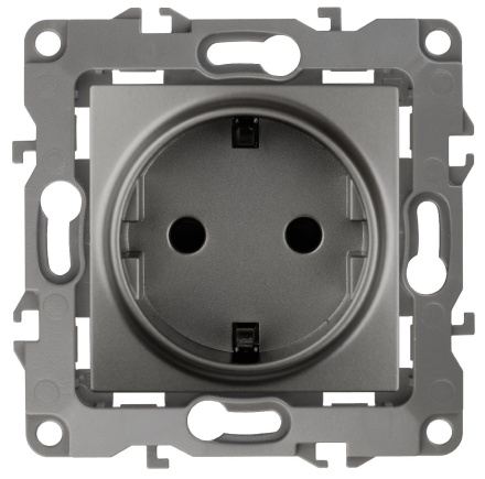 Розетка 2P+E Schuko со шторками Эра 12-2102-12 Б0019323