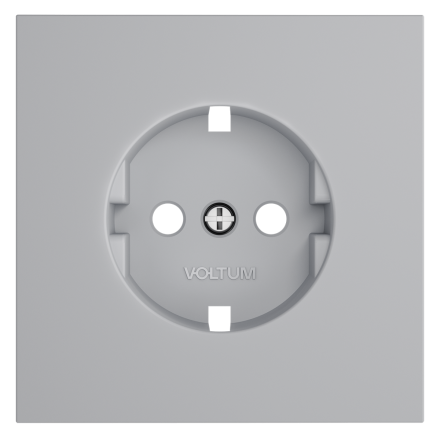 Накладка для розетки с заземлением Voltum S70 (серый) VLS000616