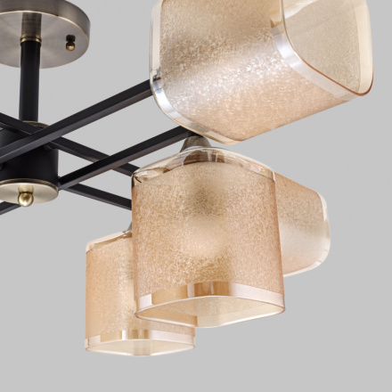 Люстра на штанге IMEX MD.4212-8-S-BK+AB