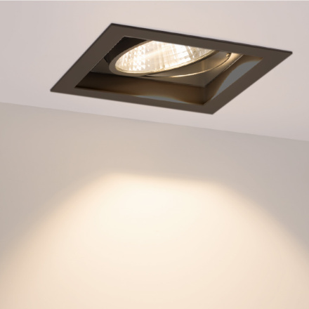 Встраиваемый светильник Arlight CL-KARDAN-S152x152-25W White6000 (BK-BK, 30 deg) 037028