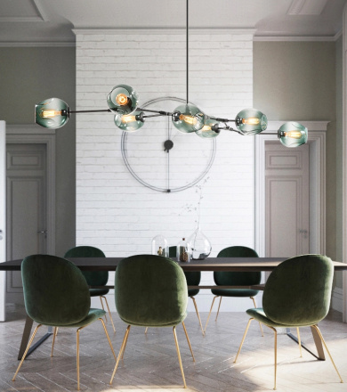 Подвесная люстра Delight Collection Bubble 7058/7B black/smoky