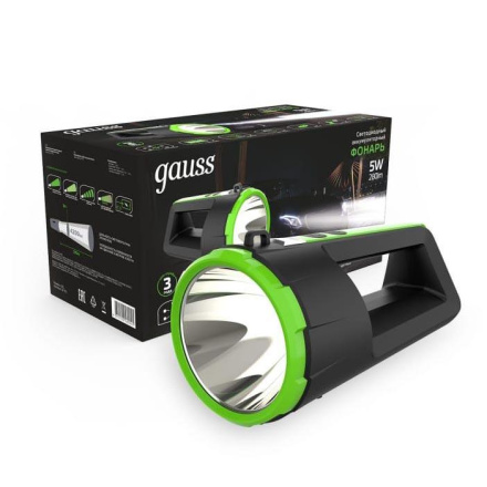 Прожекторный светодиодный фонарь Gauss аккумуляторный 233х112 280 лм GF701